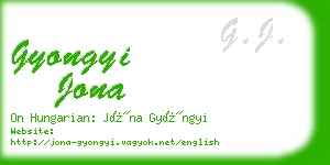 gyongyi jona business card